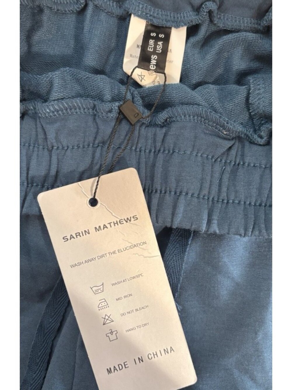 sarin mathews Womens Lounge Drawstring Navy Blue Workout Shorts small - Picture 3 of 8